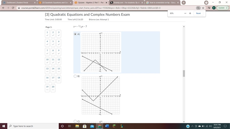 Select the graph that can be used to find the solution(s) of the system of equations-example-1