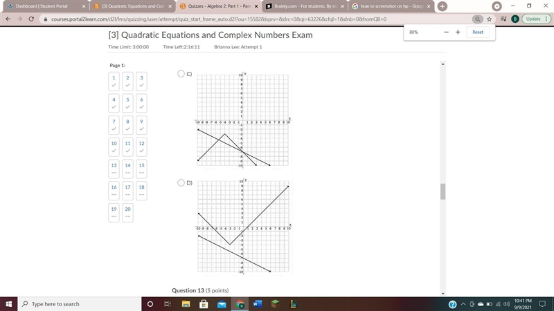 Select the graph that can be used to find the solution(s) of the system of equations-example-2