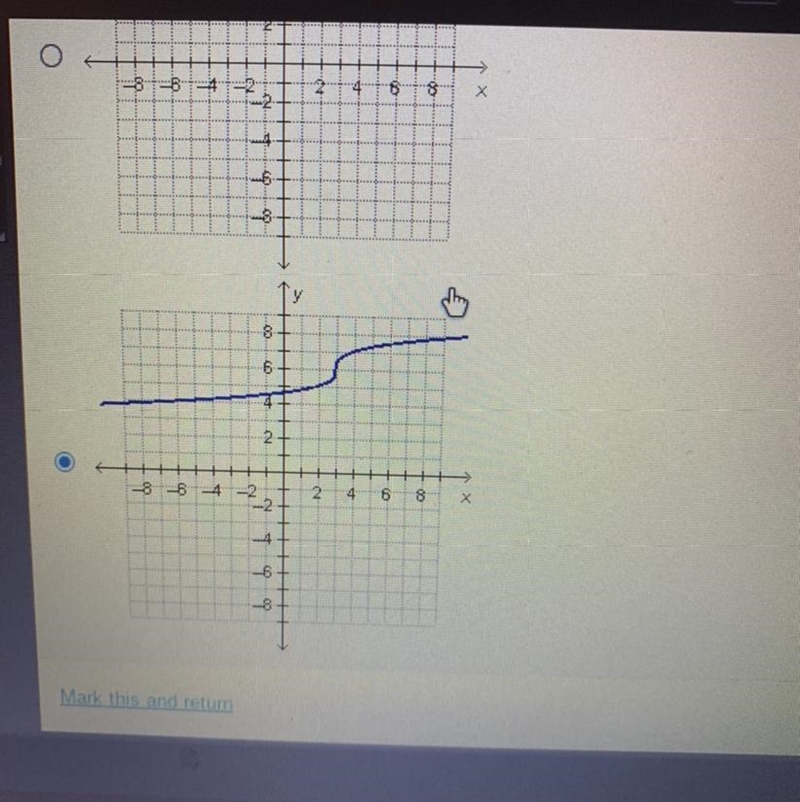 Which graph represents y=3 sqrt x+6- 3?-example-1