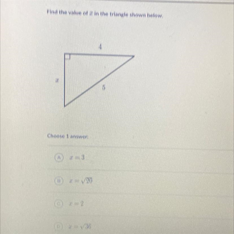 Find the value of x in the triangle shown below-example-1