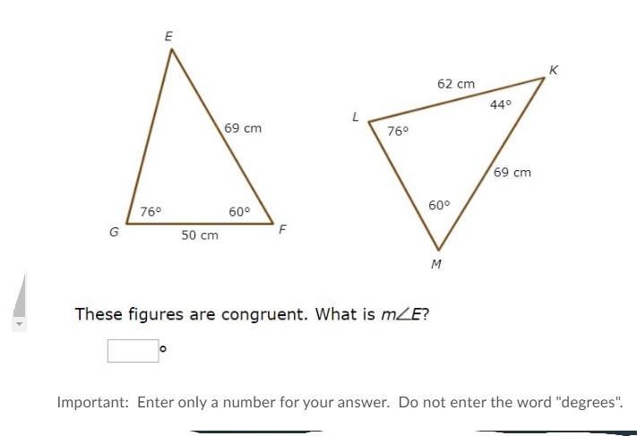 These figures are congruent. What is the measurement? pic below-example-1