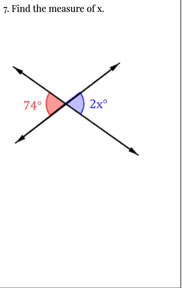 7. Find the measure of x.-example-1