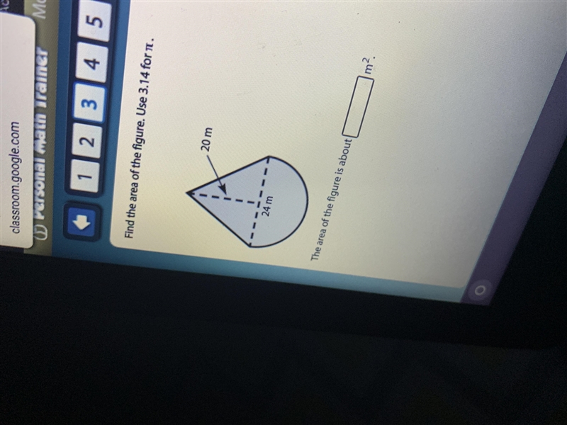 Find the area of the figure use 3.14-example-1