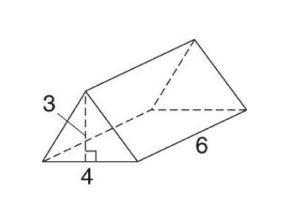 Find the surface area of the Triangular prism. A = bh A = 1/2(bh)-example-1