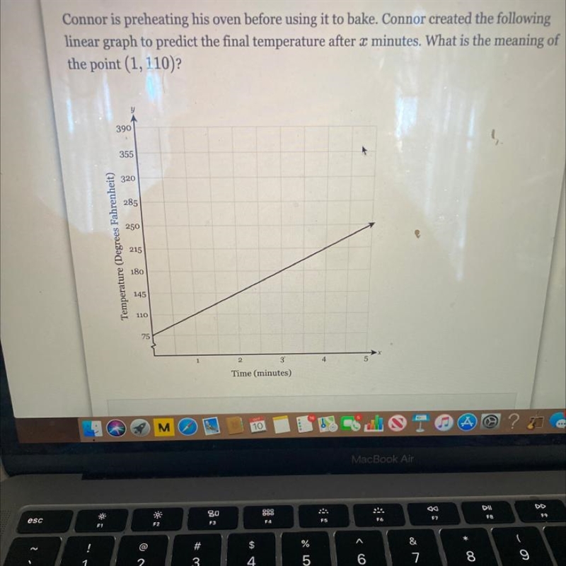 HELP ME 10 POINTS A.the change in minutes for every change of one degree Fahrenheit-example-1