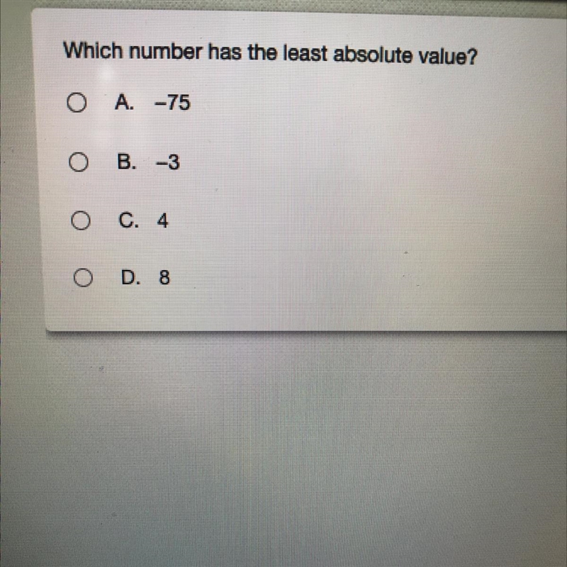 Which number has the least absolute value?-example-1