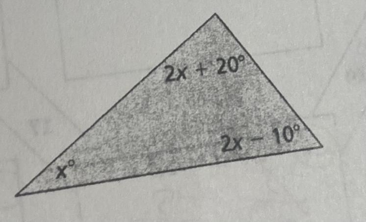 PLEASE HELP write and solve an equation to find the value of X. please explain in-example-1