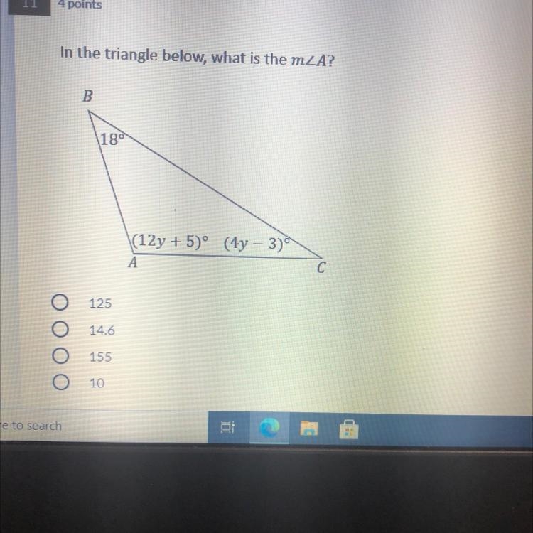 In the triangle below, what is the m-example-1