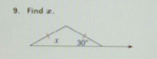 Plz help me find zero x on the triangle and show work thanks​-example-1