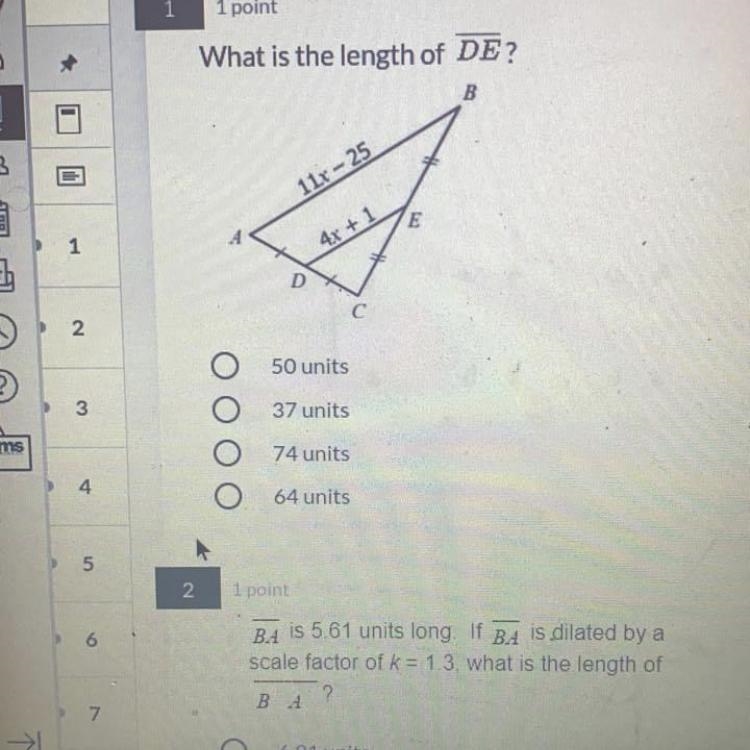 What is the length of de-example-1