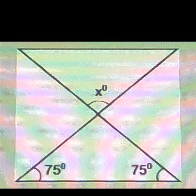 Find the measure of angle x in the figure below: 15 degrees 25 degrees 30 degrees-example-1