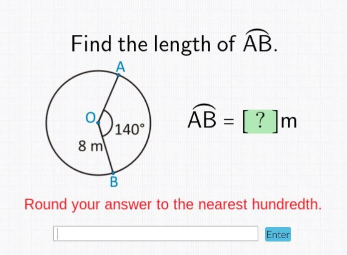 Find the length of AB 8 m 140°-example-1