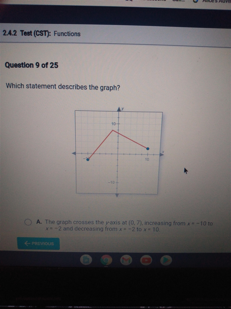 Which statement describes the graph-example-1