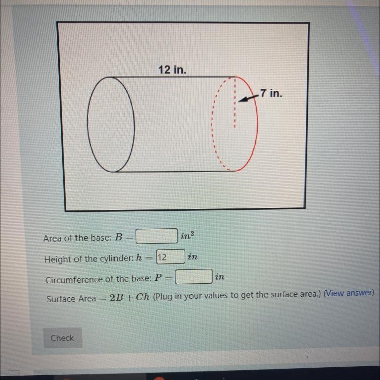 Find the surface area of the cylinder and round to nearest tenth HURRY HURRY-example-1