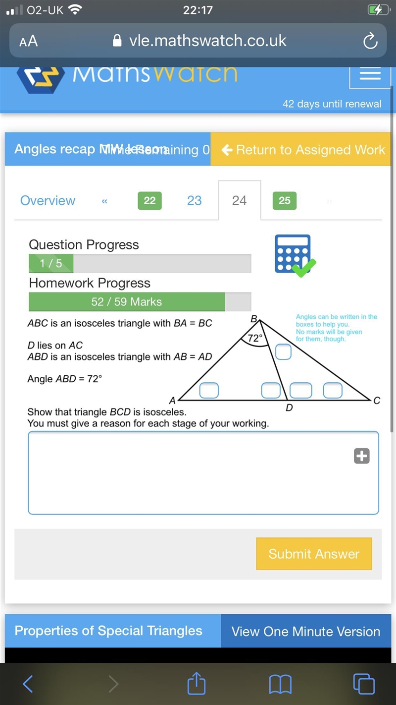 ABC is an isosceles triangle with BA=BC D lies on AC ABD is an isosceles triangle-example-1