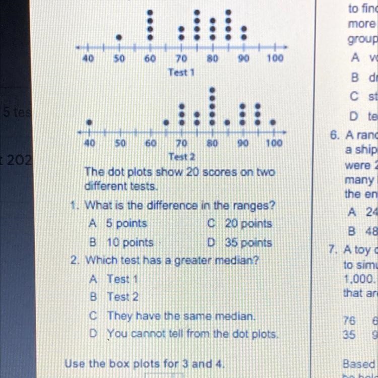 Can u plz help me it’s for a test!! PLZ ANSWER 1 &2-example-1