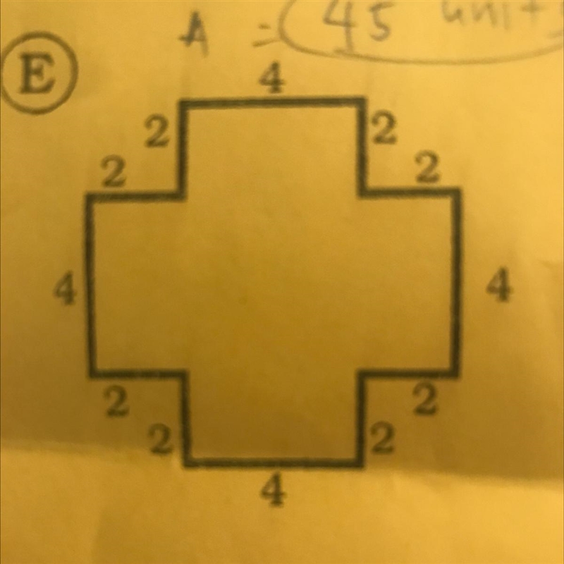 Find the area of each shape by decomposing it into smaller shapes, and combining their-example-1