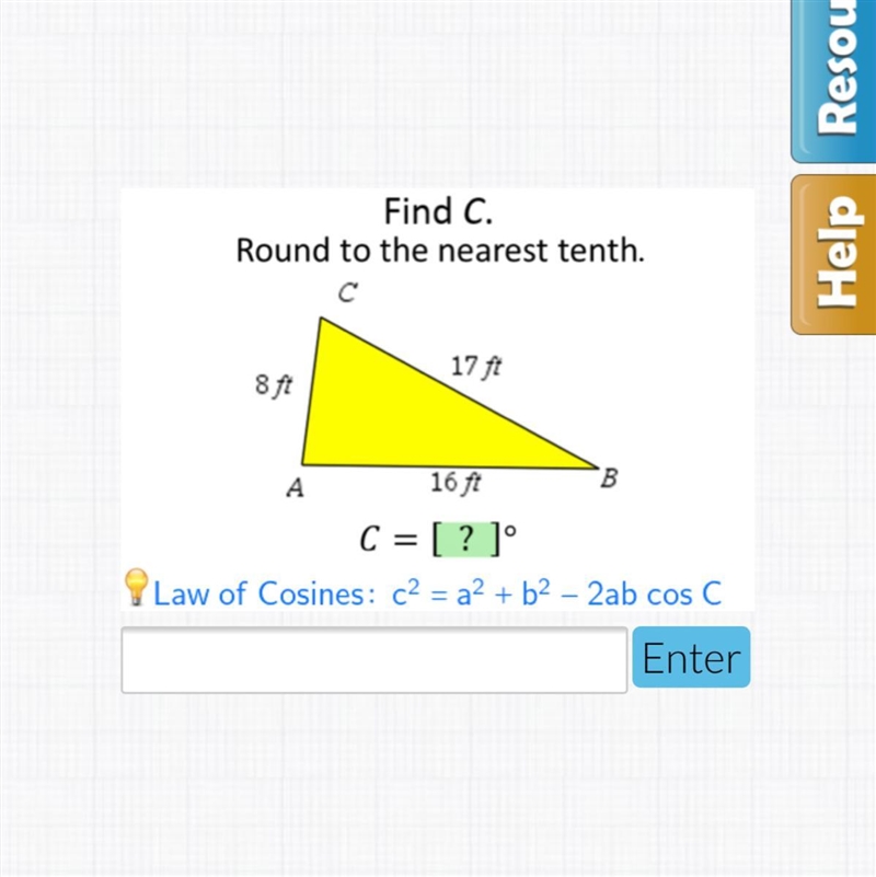 Find c and round. geometry-example-1