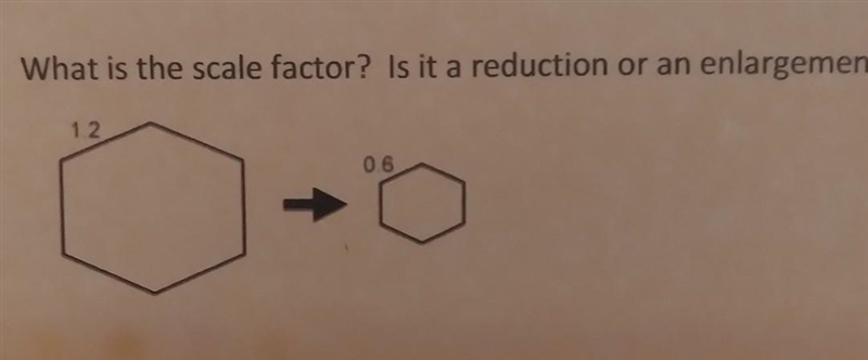 What is the scale factor? Is it a reduction or an enlargement? ​-example-1