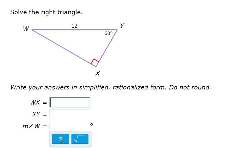 10 points, solve a right triangle-example-1