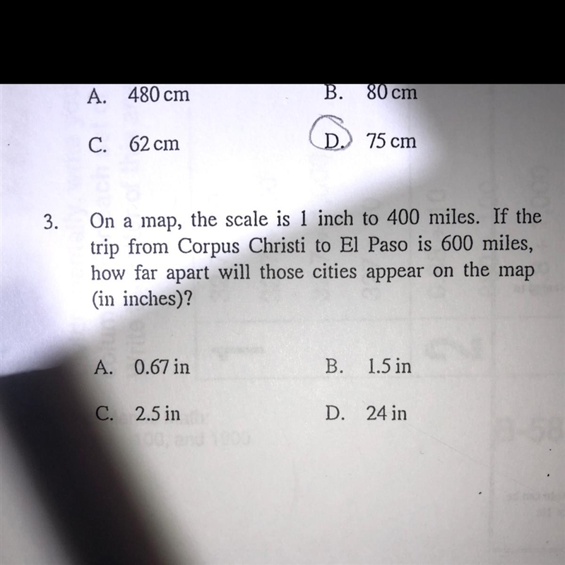 On a map, the scale is 1 inch to 400 miles. If the trip from Corpus Christi to El-example-1