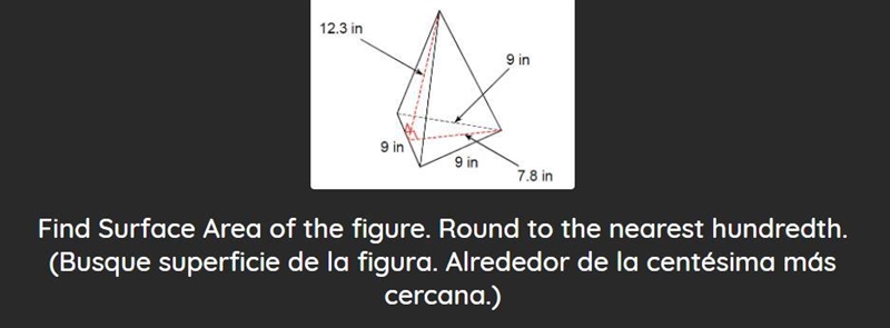 Surface Area of a Triangular Pyramid, please help!-example-1