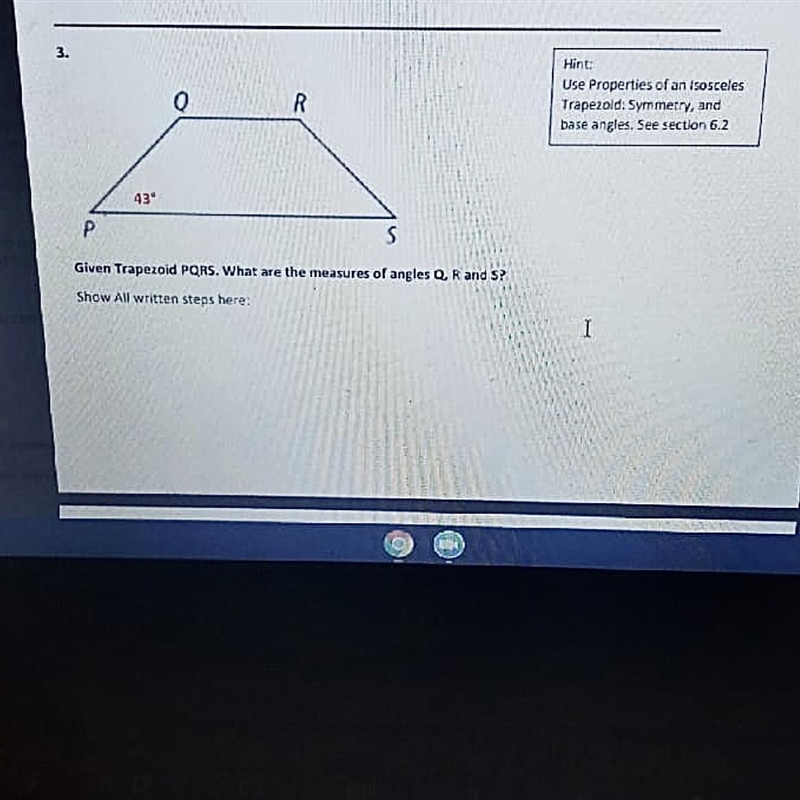 Given the trapezoid PQRS …. Please i need help ASAP.-example-1