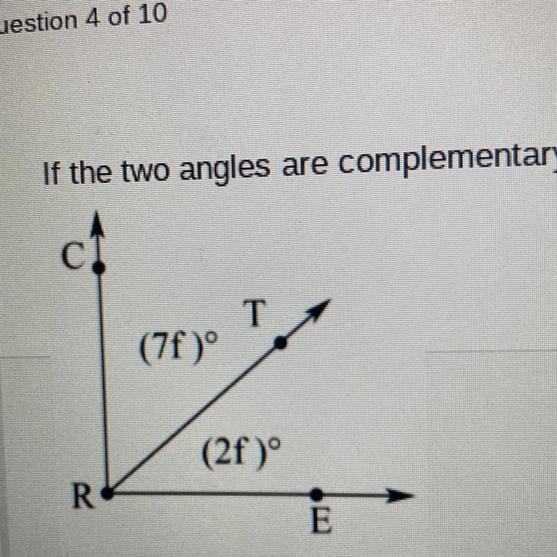 If two angles are complementary, find the measure of each of angle.-example-1