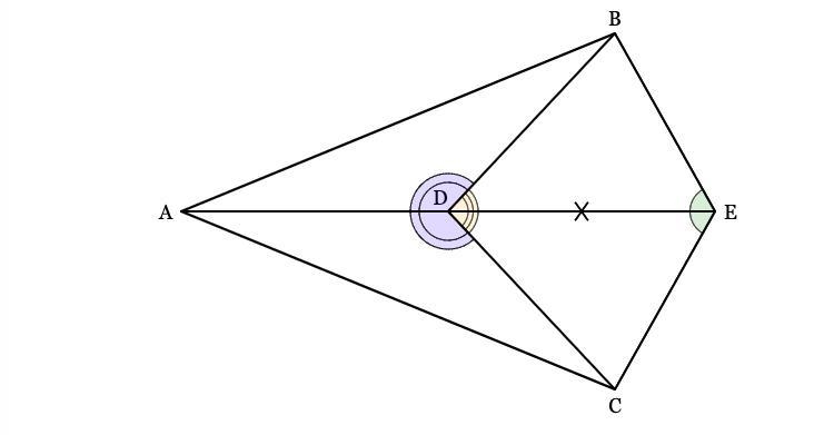 What proves angle BDE is congruent to CDE. ∆ADB and ∆ADC are congruent.-example-1