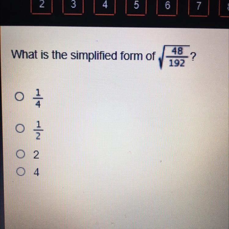 What is the simplified form of 48/192?-example-1