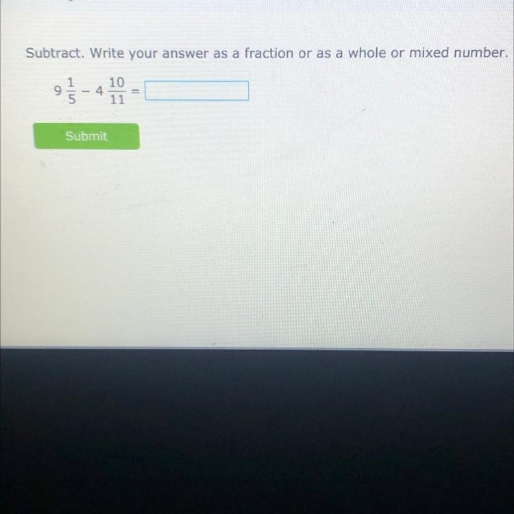 Subtract mixed numbers-example-1