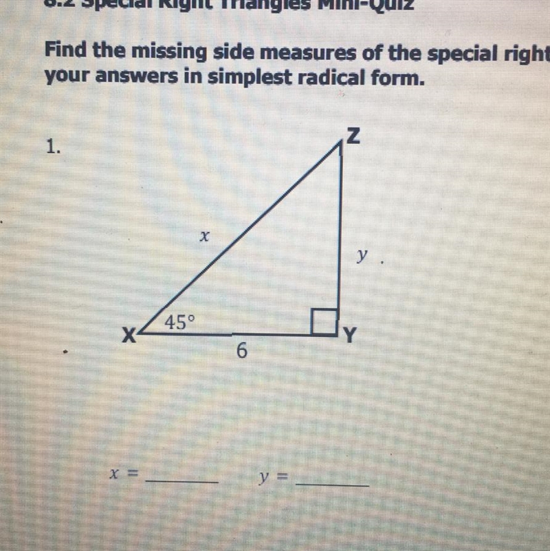 Submit your answers in simplest radical form. help :(-example-1