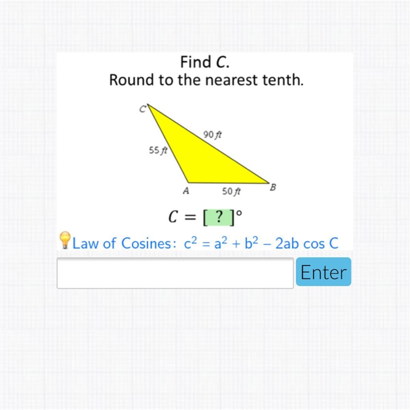 Find c and round to the nearest tenth. thank you in advance-example-1