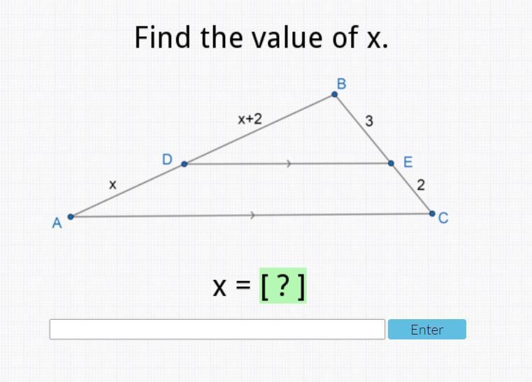 Find the value of x .-example-1