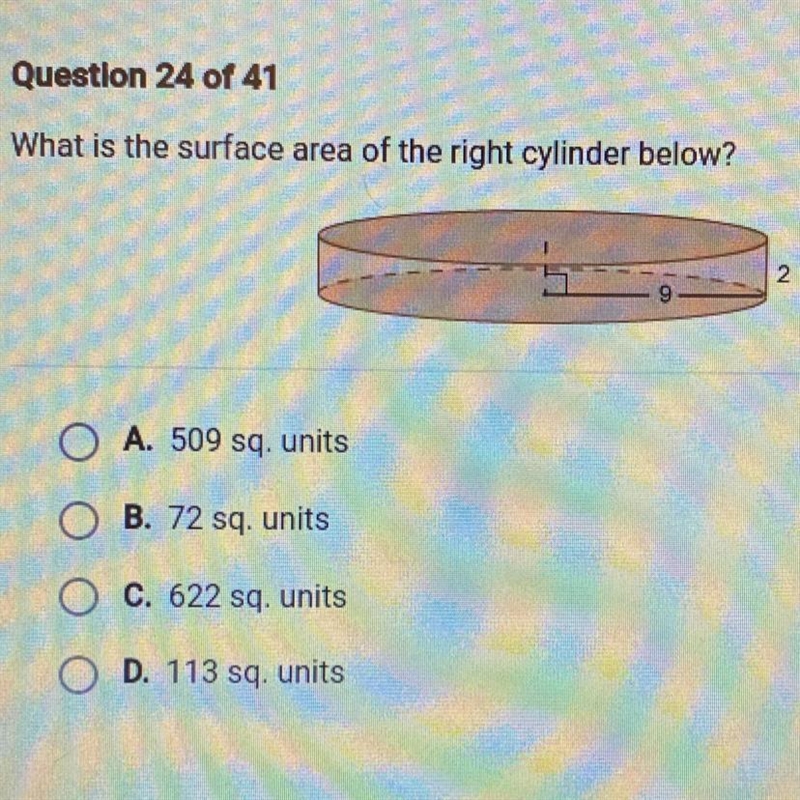 What is the surface area of the right cylinder below?-example-1