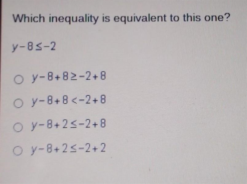 Which inequality is equivalent to this one? y-85-2​-example-1