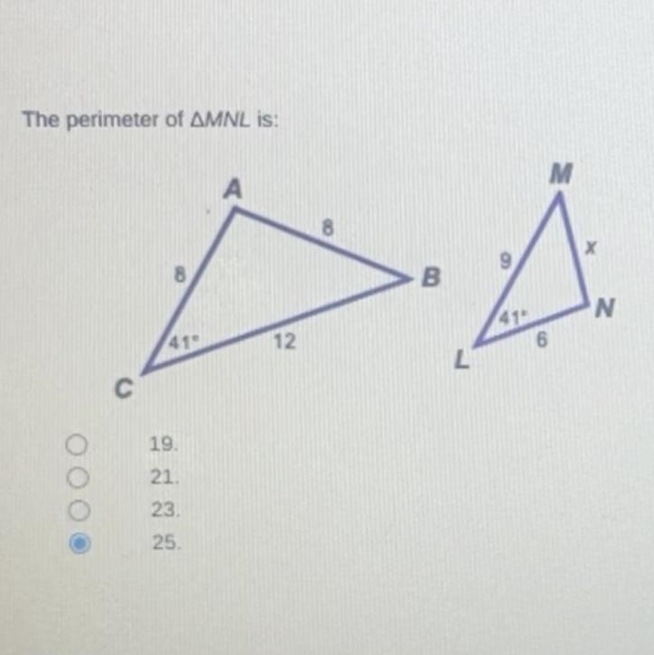 What is the perimeter of MNL?-example-1