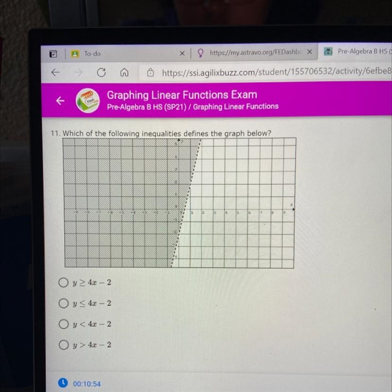 Which of the following describes the graph below-example-1