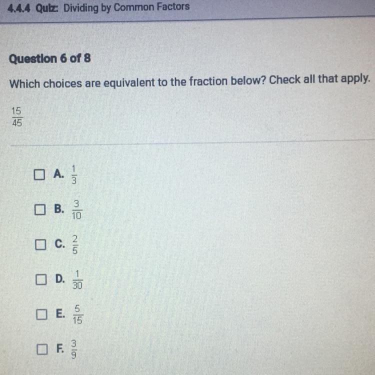 Which choices are equivalent to the fraction below? Check all that apply.-example-1