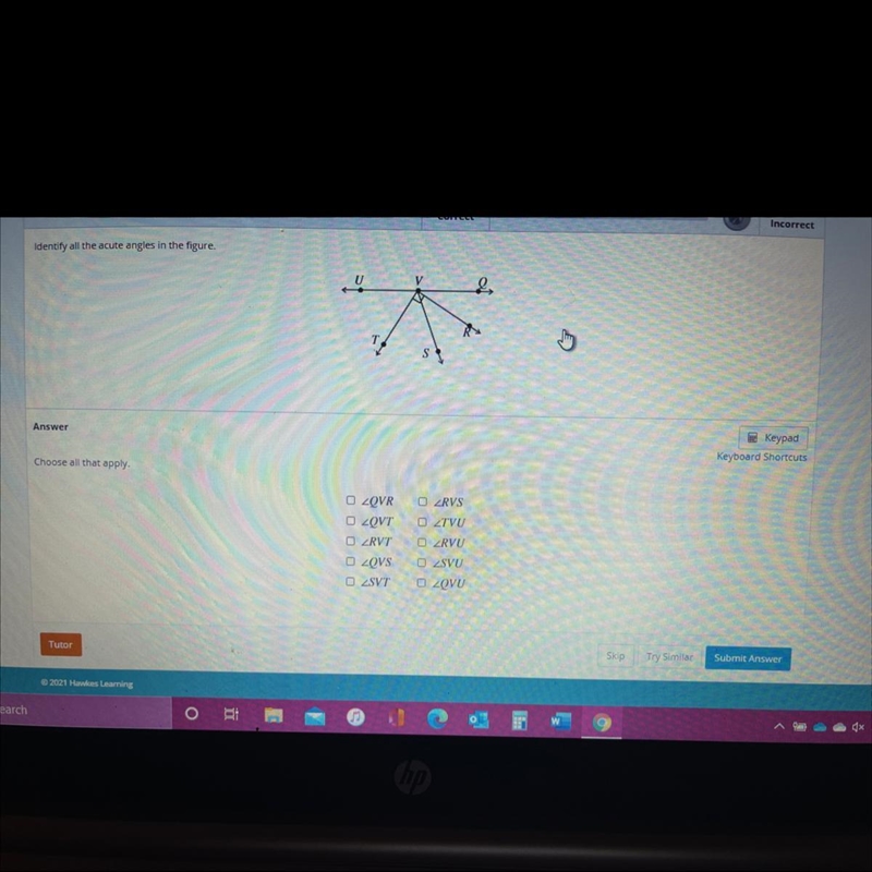 Identify all the acute angles in the figure.-example-1