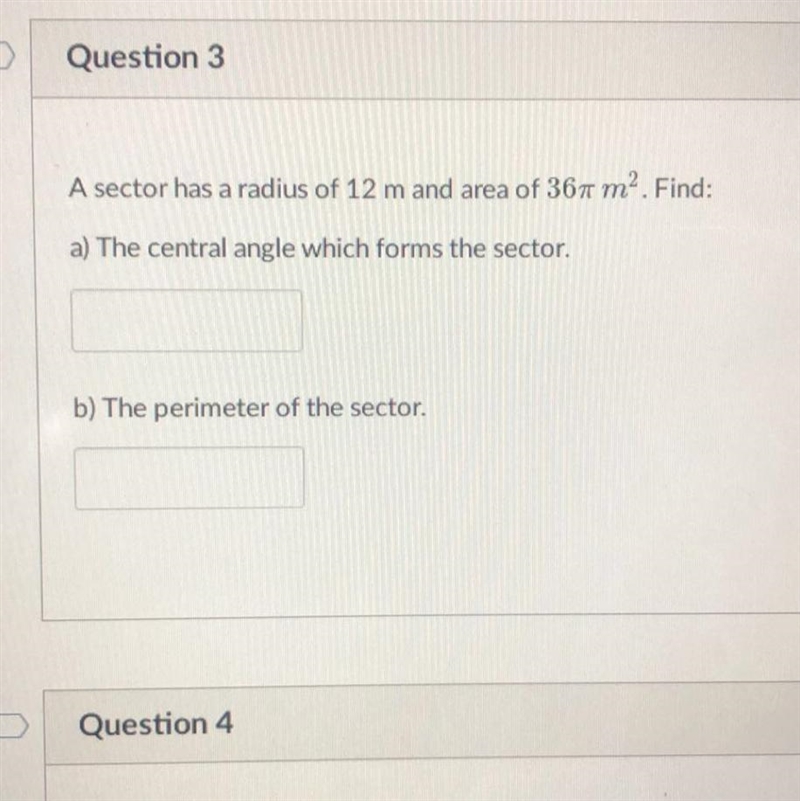 Please help find the central angle and perimeter !-example-1