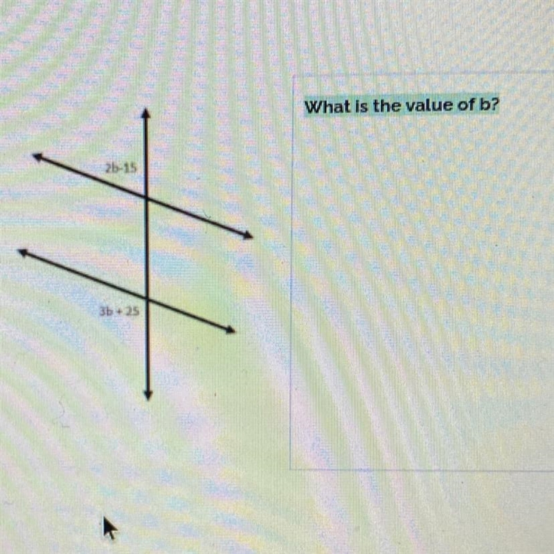 What is the value of b? 25-15 3b +25-example-1