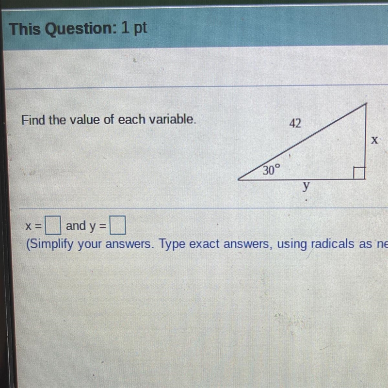 Find the value of each variable-example-1