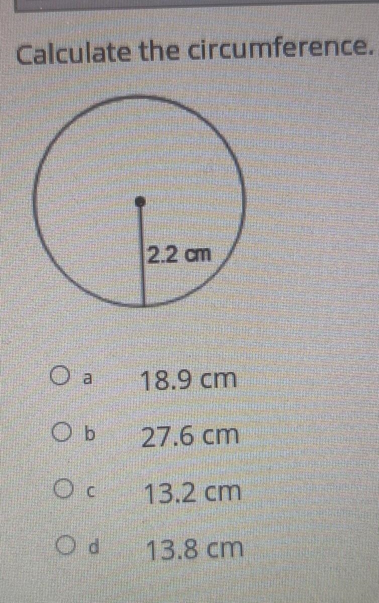 Calculate the circumference. ​-example-1