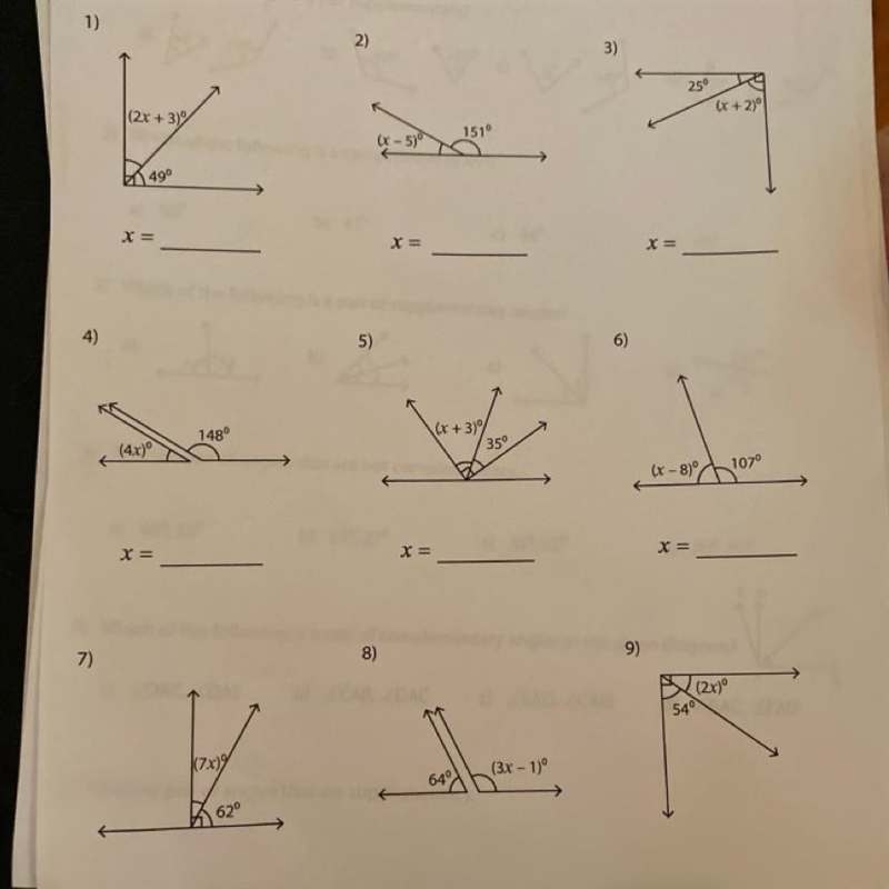 (easy math questions please help) find the value of x-example-1