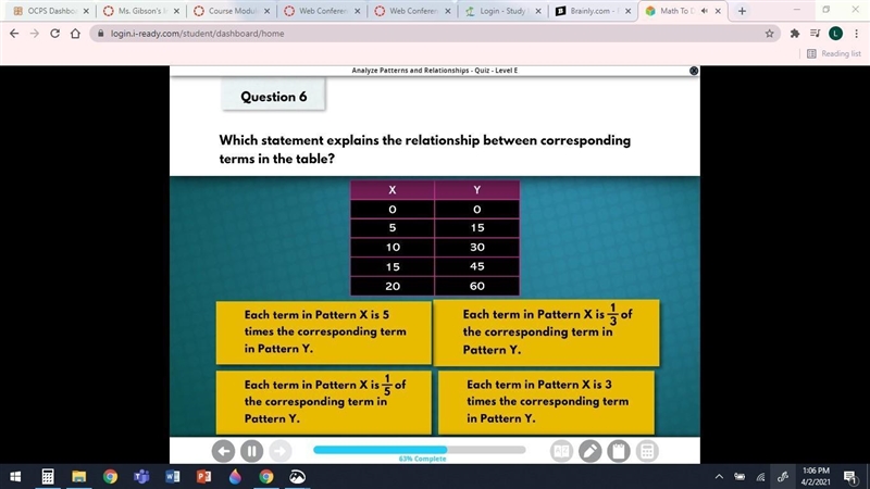 Which statement explains the relationship between corresponding terms in the table-example-1