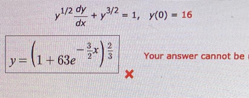 Solve the given initial-value problem. The DE is a Bernoulli equation. , 1/2 dy + y-example-1