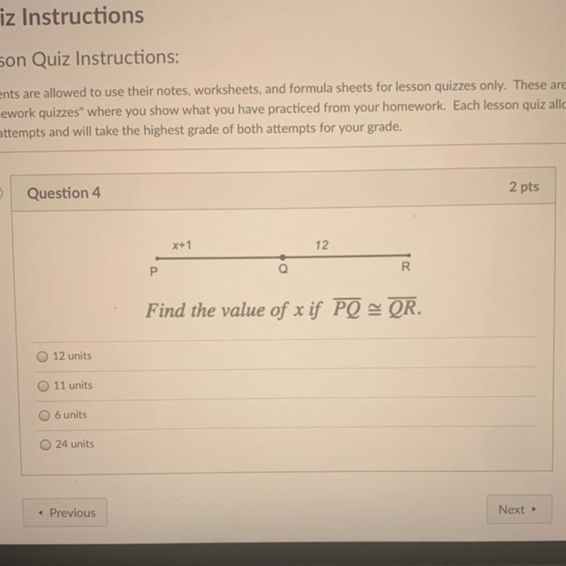 Find the value of x if PQ = QR.-example-1