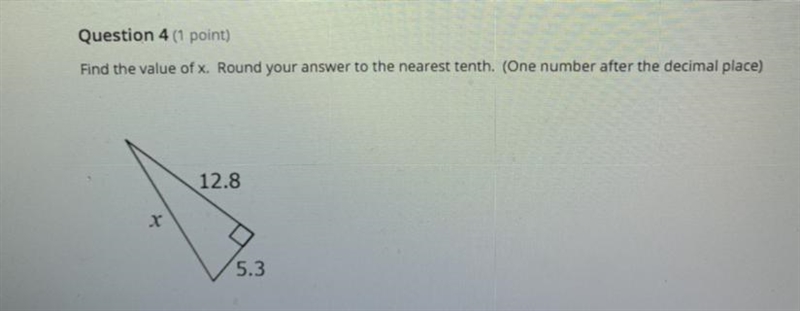 ￼PLEASE HELP What is the x value. (Remember to round to the nearest tenth.)-example-1