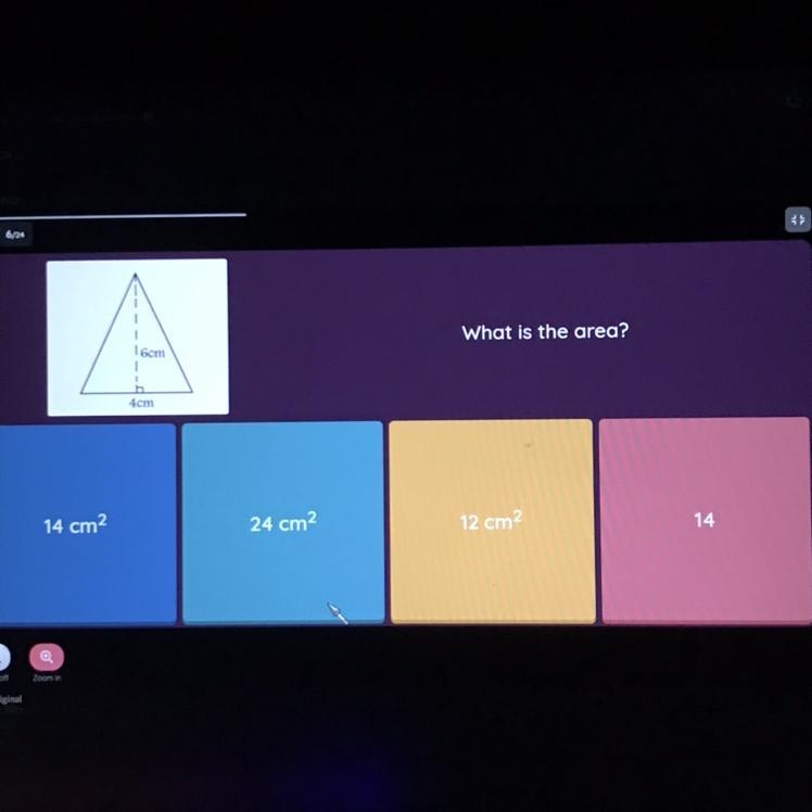 What is there area 6m 4cm triangle-example-1